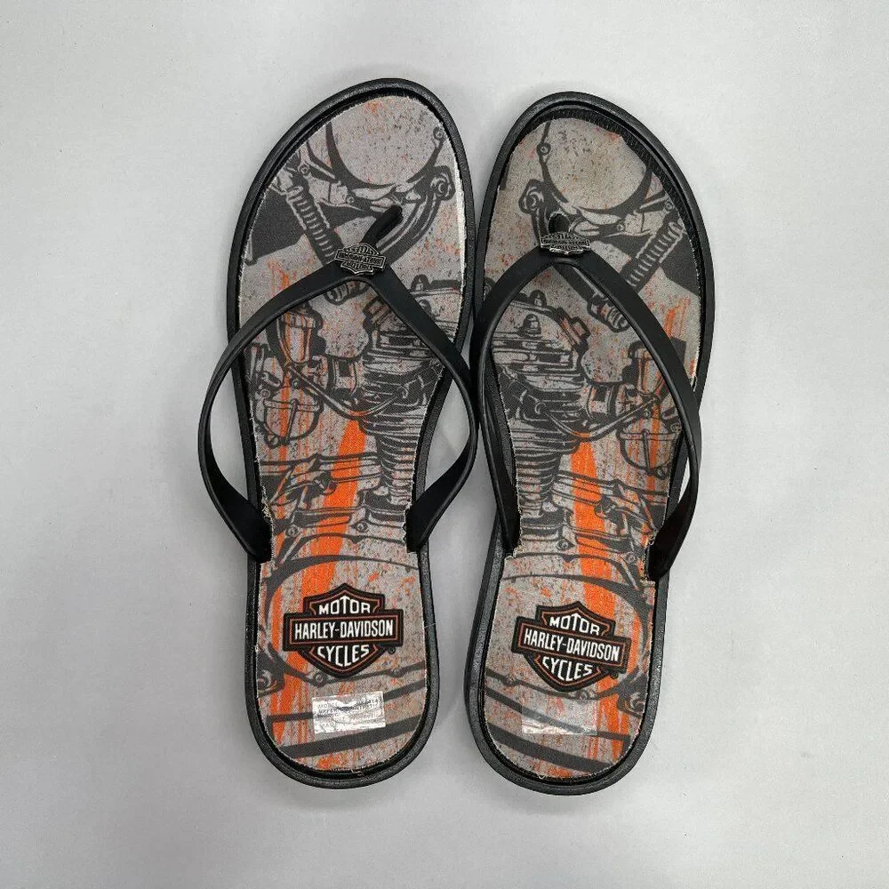 Harley Davidson Women's Size 9 Thong Flip Flop Sandals_7